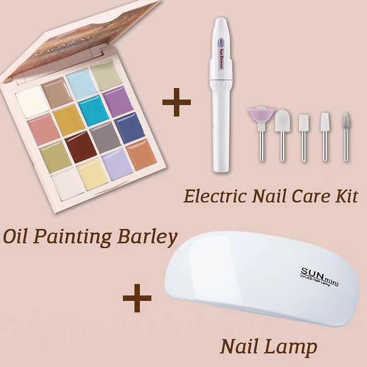 16 Colors Solid Nail Polish Platter