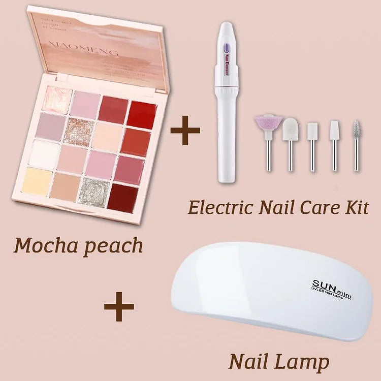 16 Colors Solid Nail Polish Platter