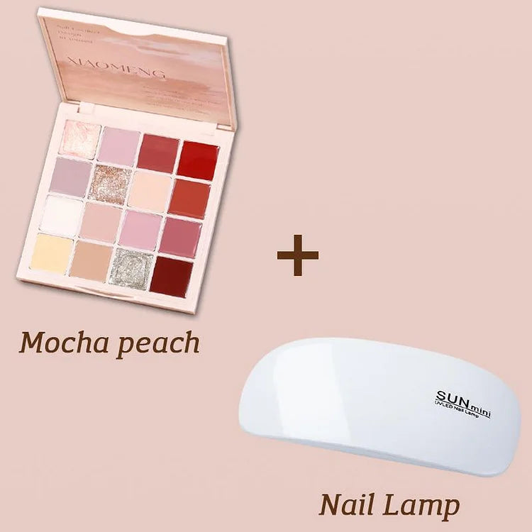 16 Colors Solid Nail Polish Platter